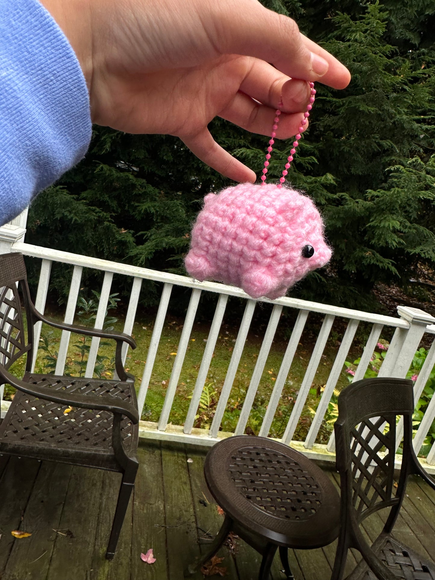 Amigurumi pig/ pig keychain