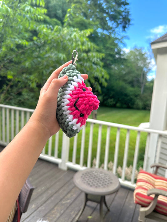 watermelon keychain amigurumi plushy